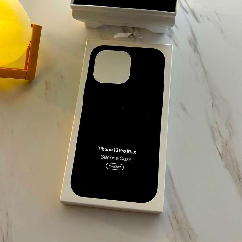 iPhone 13 Pro Max, Black Color Silicon Case.